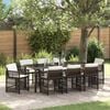 vidaXL Conjunto de Comedor de Jard&iacute;n 9 pcs Marr&oacute;n rat&aacute;n sint&eacute;tico