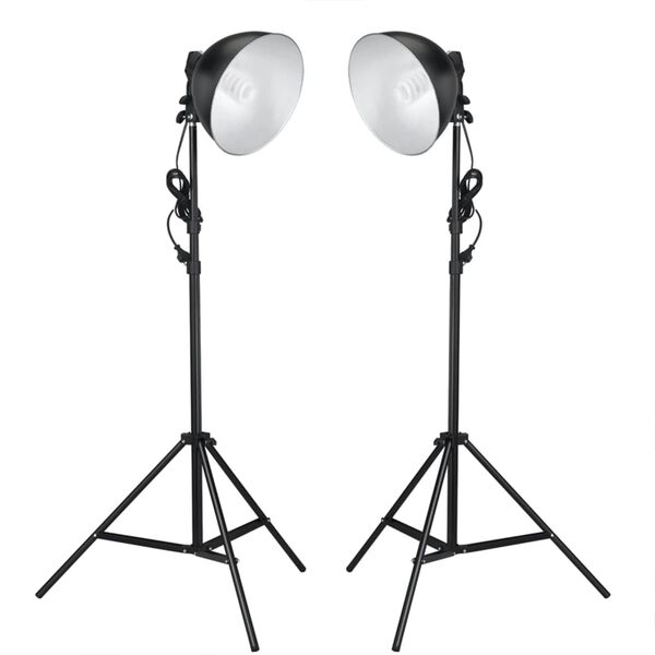vidaXL Kit de estudio fotogr&aacute;fico con luces fondo y reflector
