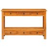 vidaXL Mesa Consola Natural 115 x 32 x 76 cm Madera de Caoba S&oacute;lida