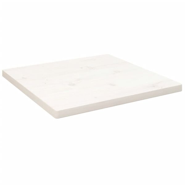 vidaXL Tablero de mesa cuadrado madera maciza pino blanco 50x50x2,5 cm