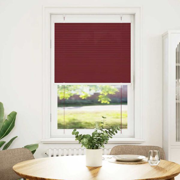 vidaXL Estor Plisado rojo burdeos 80x150 cm Tela Ancho 79,4 cm