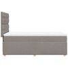vidaXL Cama box spring con colch&oacute;n tela gris taupe 80x200 cm