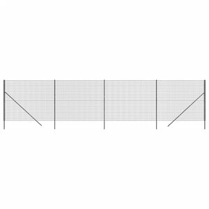vidaXL Cerca de alambre de acero galvanizado gris antracita 1,4x10 m