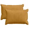 vidaXL Funda de almohada 2 uds. HOUTEN Amarillo 30 x 50 cm pana