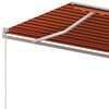 vidaXL Toldo manual retr&aacute;ctil naranja y marr&oacute;n 600x350 cm