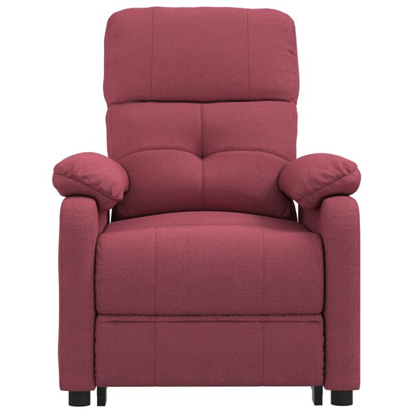 vidaXL Sill&oacute;n elevable tela rojo tinto