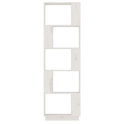 vidaXL Estantería/divisor de espacios madera pino blanco 51x25x163,5cm