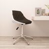 vidaXL Silla de oficina giratoria de cuero sint&eacute;tico marr&oacute;n y blanco