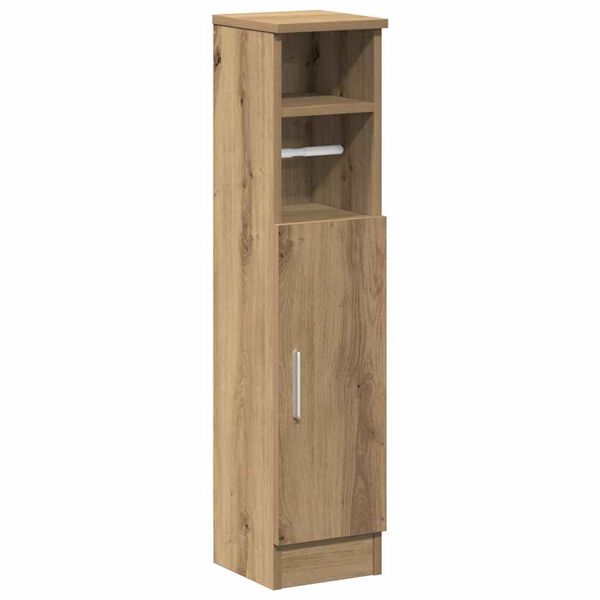 vidaXL Mueble de ba&ntilde;o con portarrollos roble artisan 20,5x22x90 cm