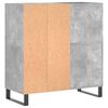 vidaXL Mueble discos madera contrachapada gris hormigón 84,5x38x89 cm