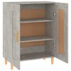 vidaXL Aparador de madera contrachapada gris hormig&oacute;n 69,5x34x90 cm