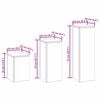 vidaXL Soporte de plantas 3 pcs Plateado Acero inoxidable