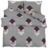 vidaXL Juego de funda n&oacute;rdica algod&oacute;n gris 140x200 cm