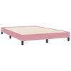 vidaXL Cama box spring con colch&oacute;n terciopelo rosa 160x220 cm