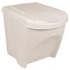 vidaXL Cubos de basura apilables 3 uds polipropileno blanco 75 L