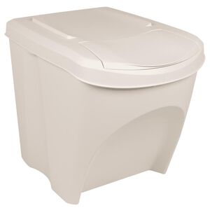 vidaXL Cubos de basura apilables 3 uds polipropileno blanco 75 L