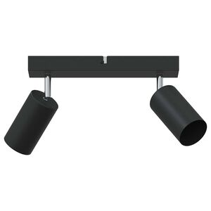 vidaXL Foco de techo con focos Negro 26 x 6 x 16 cm Metal