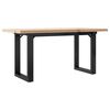 vidaXL Mesa de centro marco O madera maciza pino y acero 100x50x45,5cm