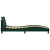 vidaXL Estructura de cama Dover terciopelo verde oscuro 100x200 cm