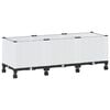 vidaXL Macetero de Jard&iacute;n con Ruedas Blanco 120 x 40 x 48 cm PP