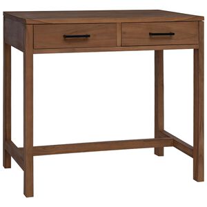 vidaXL Escritorio con cajones Natural Madera de teca maciza