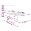 vidaXL Estructura de cama con cabecera Roble Sonoma 75 x 190 cm