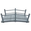 vidaXL Puente de jardín madera maciza de abeto gris 140x60x56 cm