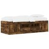 vidaXL Estructura de cama con almacenamiento Roble Ahumado 80 x 200 cm