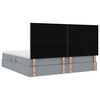vidaXL Cama con almacenamiento y colch&oacute;n Gris Claro 200 x 200 cm