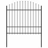 vidaXL Valla de jard&iacute;n Woerden con punta de lanza de acero, 170x175 cm, negro