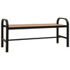vidaXL Banco de jard&iacute;n acero y WPC marr&oacute;n y negro 124,5 cm