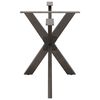 vidaXL Pata de mesa de comedor forma de ara&ntilde;a negra 120x68x(72-73) cm acero