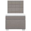 vidaXL Cama box spring con colchón tela gris taupe 100x200 cm