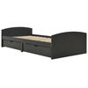 vidaXL Estructura de cama con 2 cajones sin colch&oacute;n gris 90x200 cm
