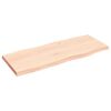 vidaXL Tablero de mesa madera maciza borde natural 100x40x(2-4) cm