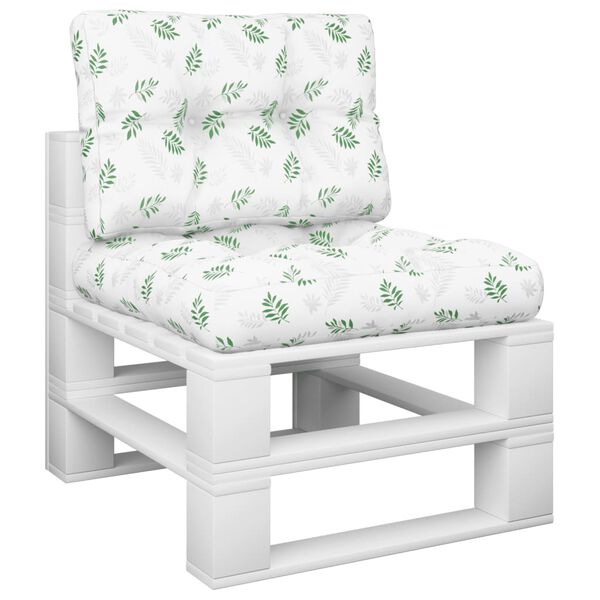 vidaXL Cojines para palets 2 unidades tela estampado de hojas