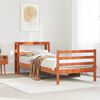 vidaXL Estructura de cama sin colchón madera maciza marrón 90x190 cm