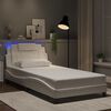 vidaXL Estructura de cama Viana con LED sin colch&oacute;n blanco 100x200 cm