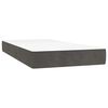 vidaXL Cama box spring colch&oacute;n y LED terciopelo gris oscuro 120x190 cm