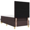 vidaXL Cama tipo Box Spring con colch&oacute;n Marr&oacute;n oscuro 90 x 200 cm tela