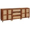vidaXL Juego de Aparador 3 uds. 180 x 33 x 75 cm Marr&oacute;n