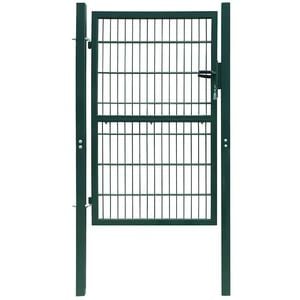 vidaXL Puerta de valla 2D (individual) Verde 100x120 cm