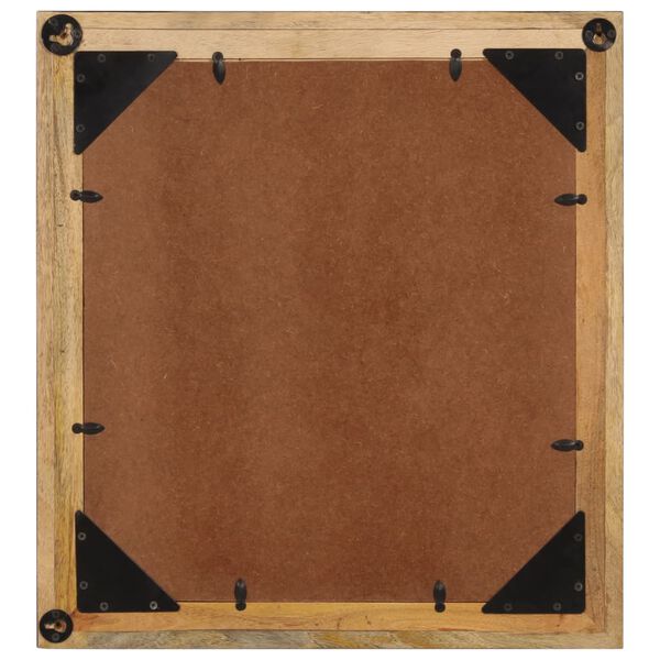 vidaXL Espejo de ba&ntilde;o madera maciza de mango y vidrio 55x1x60 cm