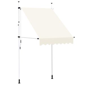vidaXL Toldo retr&aacute;ctil de operaci&oacute;n manual 150 cm crema