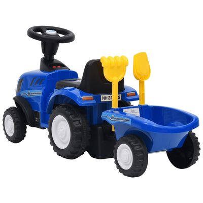 vidaXL Tractor para niños New Holland azul