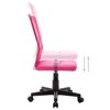 vidaXL Silla de oficina de tela de malla rosa 44x52x100 cm