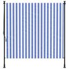 vidaXL Persiana enrollable exterior tela acero azul blanco 200x270 cm