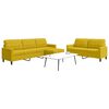 vidaXL Juego de sofás con cojines 3 piezas terciopelo amarillo