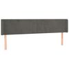 vidaXL Cabecero con LED de terciopelo gris oscuro 163x16x78/88 cm