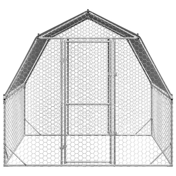 vidaXL Gallinero con techo 2,5x2x2,25 m acero galvanizado